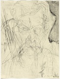 Artist: PARR, Mike | Title: not titled. | Date: 1995 | Technique: etching, printed in black ink, from one plate; lithograph, printed in black ink, from one stone