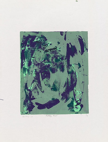 Artist: b'MEYER, Bill' | Title: b'Mouldy forest' | Date: 1970 | Technique: b'screenprint, printed in four colours, by reduction block-out process (wax washout)' | Copyright: b'\xc2\xa9 Bill Meyer' Artist: b'MEYER, Bill' | Title: b'Mouldy forest' | Date: 1970 | Technique: b'screenprint, printed in four colours, by reduction block-out process (wax washout)' | Copyright: b'\xc2\xa9 Bill Meyer'