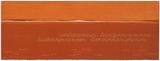 Artist: MADDOCK, Bea | Title: Terra Spiritus...with a darker shade of pale | Date: 1993-98 | Technique: stencil print, printed in hand-ground Launceston ochre from multiple hand-cut mylar stencils; letterpress text blind printed; hand-drawn script