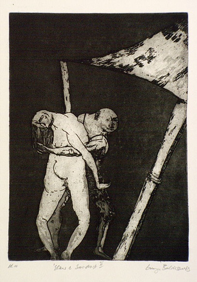 Artist: b'BALDESSIN, George' | Title: b'Stars and sawdust II.' | Date: 1963 | Technique: b'etched zinc plate'