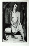 Artist: Armstrong, Ian. | Title: Seated woman. | Date: 1955 | Technique: etching and aquatint printed in black ink (from one  plate)