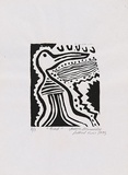 Artist: b'Macumboy, Vanessa.' | Title: b'Bird' | Date: 1995 | Technique: b'linocut, printed in black ink, from one block'