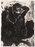 Artist: Headlam, Kristin. | Title: Not titled [Rose] | Date: 1996 | Technique: lithograph, printed in dark red ink, from one stone
