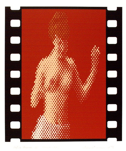 Artist: b'Rose, David.' | Title: b'Figure III (Muybridge)' | Date: 1972 | Technique: b'screenprint, printed in colour, from multiple stencils' Artist: b'Rose, David.' | Title: b'Figure III (Muybridge)' | Date: 1972 | Technique: b'screenprint, printed in colour, from multiple stencils'