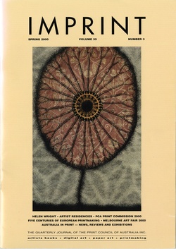 <p>Imprint [Journal of the Print Council of Australia], volume 35, number 3, 2000.</p>