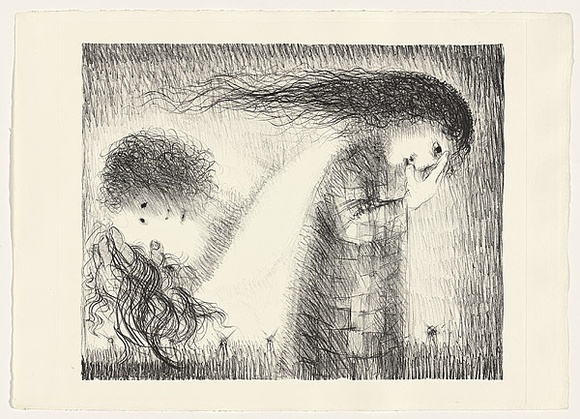 Artist: b'BOYD, Arthur' | Title: b'St Francis when young turning aside.' | Date: (1965) | Technique: b'lithograph, printed in black ink, from one plate' | Copyright: b'This work appears on screen courtesy of Bundanon Trust' Artist: b'BOYD, Arthur' | Title: b'St Francis when young turning aside.' | Date: (1965) | Technique: b'lithograph, printed in black ink, from one plate' | Copyright: b'This work appears on screen courtesy of Bundanon Trust'