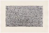 Artist: b'LOANE, John' | Title: b'Honestly, my head is completely full of cobwebs [5]' | Date: 2002 | Technique: b'etching, printed in black and silver ink, from two copper plates'