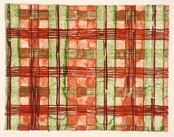 Artist: b'McPherson, Megan.' | Title: b'Hong Kong Island check' | Date: 1997 | Technique: b'lithograph, printed in colour, from four stones' Artist: b'McPherson, Megan.' | Title: b'Hong Kong Island check' | Date: 1997 | Technique: b'lithograph, printed in colour, from four stones'