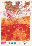 Artist: MEYER, Bill | Title: Right brained landscape | Date: 1983 | Technique: screenprint, printed in twelve colours, from two sets of colour separation screens, one half-tone photographic screen, three hand drawn with charcoal on acetate for indirect photo screen | Copyright: © Bill Meyer