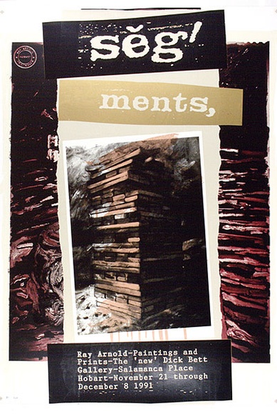 Artist: b'ARNOLD, Raymond' | Title: b'Segments. Ray Arnold - Paintings and Prints, The new Dick Bett Gallery.' | Date: 1990 | Technique: b'screenprint, printed in colour, from eight stencils'