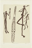 Artist: Wainburranga, Paddy. | Title: Balangjalangalan V | Date: 1991 | Technique: lithograph, printed in black ink, from one stone | Copyright: © Gela Nga-Mirraitja Fordham. Licensed by VISCOPY, Australia.