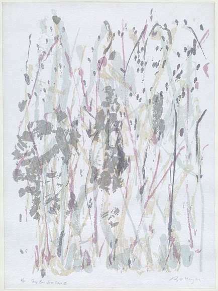 Artist: MEYER, Bill | Title: Grey box treescape II | Date: 1988 | Technique: screenprint, printed in five colours, from three stencils | Copyright: © Bill Meyer