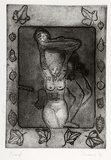 Artist: b'Shearer, Mitzi.' | Title: b'The fruits of our labour' | Date: 1980 | Technique: b'etching and aquatint, printed in black ink, from one plate'