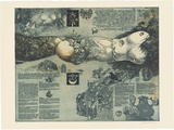 Artist: b'SCHMEISSER, Jorg' | Title: bDiary and the 'Rake's progress' | Date: 1979 | Technique: b'etching and aquatint, printed in colour, from four plates' | Copyright: b'\xc2\xa9 J\xc3\xb6rg Schmeisser'