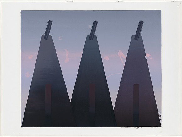 Artist: b'Senbergs, Jan.' | Title: b'Three (one doubtful)' | Date: 1969 | Technique: b'screenprint, printed in colour, from multiple stencils' | Copyright: b'\xc2\xa9 Jan Senbergs. Licensed by VISCOPY, Australia' Artist: b'Senbergs, Jan.' | Title: b'Three (one doubtful)' | Date: 1969 | Technique: b'screenprint, printed in colour, from multiple stencils' | Copyright: b'\xc2\xa9 Jan Senbergs. Licensed by VISCOPY, Australia'