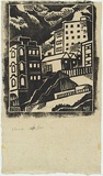 Artist: Weitzel, Frank. | Title: Houses. | Date: c.1928 | Technique: linocut, printed in black ink, from one block