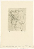 Artist: WALKER, Murray | Title: In the antique room at the Slade School (a) | Date: 1962 | Technique: drypoint, printed in black ink, from one plate