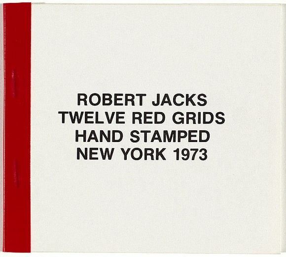 Artist: b'JACKS, Robert' | Title: b'Twelve red grids hand stamped New York 1973' | Date: 1973 | Technique: b'rubber stamps, printed in red; red pressure sensitive tape' Artist: b'JACKS, Robert' | Title: b'Twelve red grids hand stamped New York 1973' | Date: 1973 | Technique: b'rubber stamps, printed in red; red pressure sensitive tape'