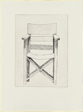 Artist: MADDOCK, Bea | Title: Chair I | Date: September 1974 | Technique: etching and burnished aquatint, printed in black ink, from one zinc plate