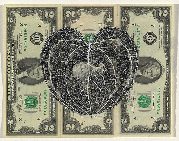 Artist: b'HALL, Fiona' | Title: b'Smilax hispida (American currency)' | Date: 2000 - 2002 | Technique: b'gouache' | Copyright: b'\xc2\xa9 Fiona Hall' Artist: b'HALL, Fiona' | Title: b'Smilax hispida (American currency)' | Date: 2000 - 2002 | Technique: b'gouache' | Copyright: b'\xc2\xa9 Fiona Hall'