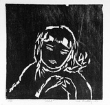 Artist: Buckley, Sue. | Title: Child. | Date: 1962 | Technique: woodcut, printed in black ink from one block | Copyright: This work appears on screen courtesy of Sue Buckley and her sister Jean Hanrahan