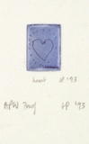 Artist: Palethorpe, Jan | Title: Heart | Date: 1993 | Technique: etching, printed in blue ink, from one plate