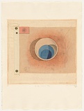 Artist: Storrier, Tim. | Title: The flag, Camp at Relay. | Date: 1977 | Technique: screenprint on bunting flag on softground etching | Copyright: © Tim Storrier