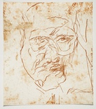 Artist: PARR, Mike | Title: Alphabet/Haemorrhage. | Date: 1992-93 | Technique: etching, printed in red ochre ink, from one plate
