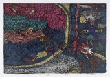 Artist: Ewert, Christine. | Title: Dental orchestrial sing-a-long. | Date: 1984 | Technique: etching, printed in black ink with plate-tone, from one plate; hand-coloured