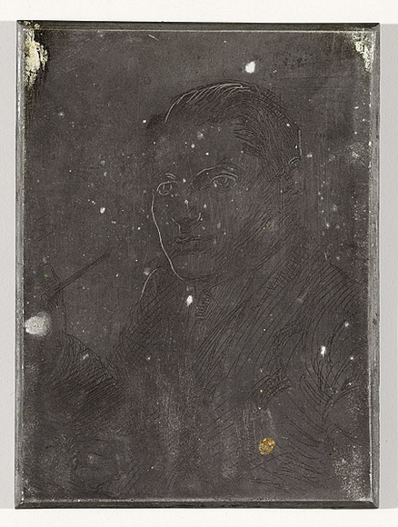 Artist: Bell, George.. | Title: Self-portrait no 10. | Date: 1913 | Technique: etched zinc plate