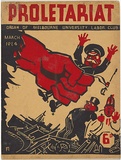 Artist: Maughan, Jack. | Title: Proletariat March 1934 | Date: March 1934 | Technique: linocut, printed in colour, from two blocks (black and red)