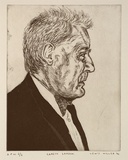 Artist: Miller, Lewis. | Title: Gareth Sansom | Date: 1994 | Technique: etching, printed in black ink, from one plate | Copyright: © Lewis Miller. Licensed by VISCOPY, Australia
