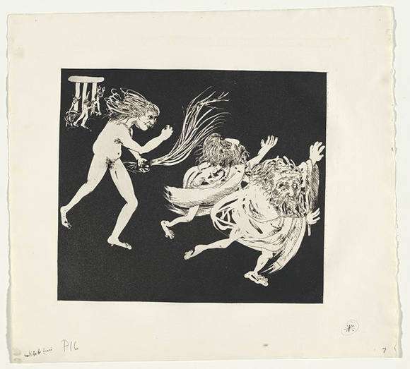 Artist: b'BOYD, Arthur' | Title: b'The women driving the old men away.' | Date: (1970) | Technique: b'etching and aquatint, printed in black ink, from one plate' | Copyright: b'Reproduced with permission of Bundanon Trust' Artist: b'BOYD, Arthur' | Title: b'The women driving the old men away.' | Date: (1970) | Technique: b'etching and aquatint, printed in black ink, from one plate' | Copyright: b'Reproduced with permission of Bundanon Trust'