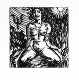 Artist: Wallace-Crabbe, Kenneth. | Title: not titled [Nude woman] | Date: c.1960 | Technique: wood-engraving, printed in black ink, from one block | Copyright: Courtesy the estate of Kenneth Wallace-Crabbe