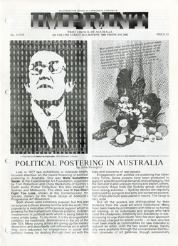 Imprint [Journal of the Print Council of Australia], volume 13, number 1, 1978.