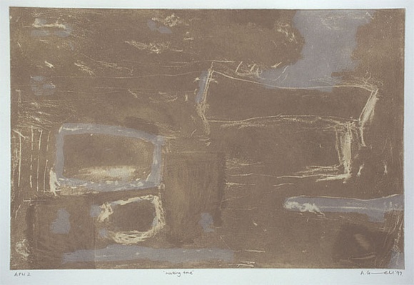 Artist: b'Gunnell, Andrew' | Title: b'Marking time' | Date: 1997 | Technique: b'etching, printed in colour, from multiple plates' Artist: b'Gunnell, Andrew' | Title: b'Marking time' | Date: 1997 | Technique: b'etching, printed in colour, from multiple plates'