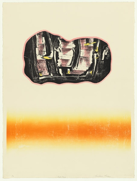 Artist: b'King, Grahame.' | Title: b'Dark song' | Date: 1975 | Technique: b'lithograph, printed in colour, from four stones [or plates]'