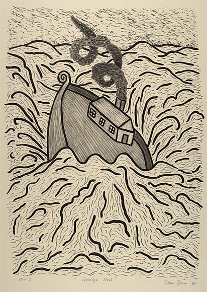 Artist: b'Bowen, Dean.' | Title: b'Goodbye Noah' | Date: 1988 | Technique: b'lithograph, printed in black ink, from one stone' Artist: b'Bowen, Dean.' | Title: b'Goodbye Noah' | Date: 1988 | Technique: b'lithograph, printed in black ink, from one stone'