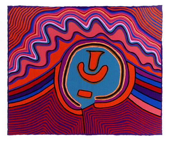 Artist: b'Pike, Jimmy.' | Title: b'Grandfather and grandson' | Date: 1989 | Technique: b'screenprint, printed in colour, from multiple stencils' Artist: b'Pike, Jimmy.' | Title: b'Grandfather and grandson' | Date: 1989 | Technique: b'screenprint, printed in colour, from multiple stencils'