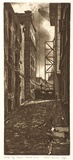 Artist: b'Irving, Tony.' | Title: b'Hosier Lane' | Date: 1990 | Technique: b'etching and aquatint, printed in brown ink, from one plate'