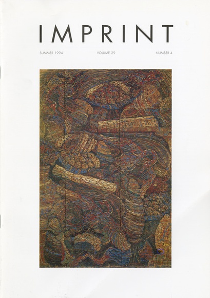 Artist: b'PRINT COUNCIL OF AUSTRALIA' | Title: b'Periodical | Imprint. Melbourne: Print Council of Australia, vol. 29, no. 4, 1994' | Date: 1994 Artist: b'PRINT COUNCIL OF AUSTRALIA' | Title: b'Periodical | Imprint. Melbourne: Print Council of Australia, vol. 29, no. 4, 1994' | Date: 1994