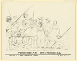 Artist: Duterrau, Benjamin. | Title: Tasmanian Aborigines (The Conciliation). | Date: c.1890 | Technique: photo-lineblock, printed in black ink
