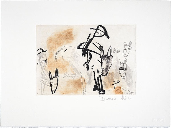 Artist: b'Allen, Davida' | Title: b'Inside the haze of sheep' | Date: 1991, July - September | Technique: b'etching, printed in colour with plate-tone, from one plate' Artist: b'Allen, Davida' | Title: b'Inside the haze of sheep' | Date: 1991, July - September | Technique: b'etching, printed in colour with plate-tone, from one plate'