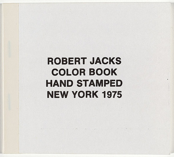 Artist: b'JACKS, Robert' | Title: b'Colour book hand stamped New York 1975' | Date: 1975 | Technique: b'rubber stamps; white pressure sensitive tape' Artist: b'JACKS, Robert' | Title: b'Colour book hand stamped New York 1975' | Date: 1975 | Technique: b'rubber stamps; white pressure sensitive tape'