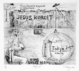 Artist: b'COLEING, Tony' | Title: b'Hollywood.' | Date: 1983 | Technique: b'softground etching, printed in black ink, from one plate'