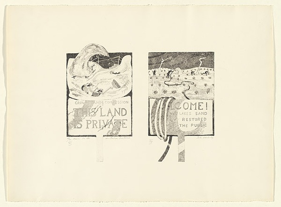 Artist: b'Wolseley, John.' | Title: b'Amen to the Australian coastline III & IV (etching 2 plates)' | Date: (1976-77) | Technique: b'etchings, printed in black ink, each from one plate' | Copyright: b'\xc2\xa9 John Wolseley. Licensed by VISCOPY, Australia' Artist: b'Wolseley, John.' | Title: b'Amen to the Australian coastline III & IV (etching 2 plates)' | Date: (1976-77) | Technique: b'etchings, printed in black ink, each from one plate' | Copyright: b'\xc2\xa9 John Wolseley. Licensed by VISCOPY, Australia'