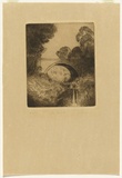 Artist: GRUNER, Elioth | Title: The cascade | Date: 1927 | Technique: drypoint, printed in black ink with plate-tone, from one plate
