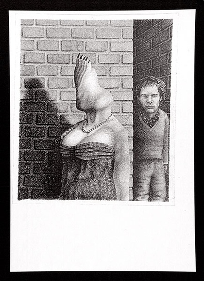 Artist: b'Febey, Rodney.' | Title: b'Design from sculpture to painting.' | Date: 1982 | Technique: b'photocopy, printed in black ink, from hand drawn artwork' Artist: b'Febey, Rodney.' | Title: b'Design from sculpture to painting.' | Date: 1982 | Technique: b'photocopy, printed in black ink, from hand drawn artwork'