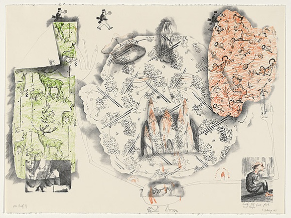 Artist: b'COLEING, Tony' | Title: bThink I'll have fish and chips | Date: 1983 | Technique: b'lithograph, printed in colour, from three stones'