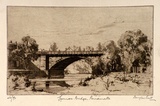 Artist: Pratt, Douglas. | Title: Lennox Bridge, Parramatta | Date: 1932 | Technique: etching, printed in brown ink, from one plate